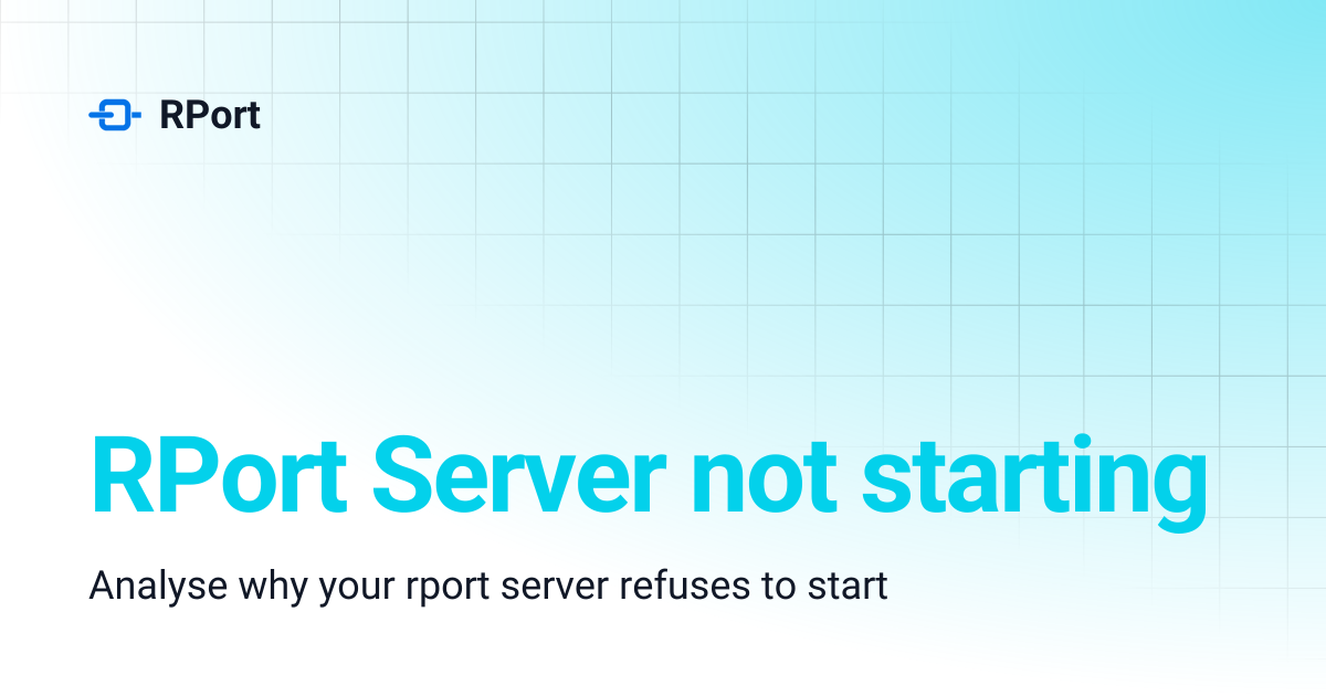 RPort Server not starting | RPort